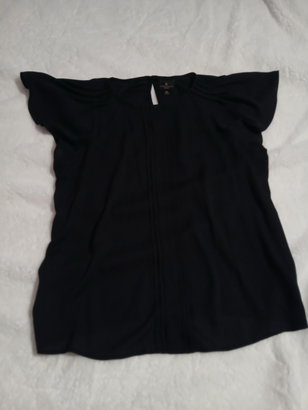 Worthington Black Flutter Sleeve Blouse